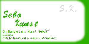 sebo kunst business card